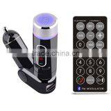 Wireless Bluetooth FM Transmitter Handsfree Car Kit/Adapter With USB Port/Car Charger, Micro SD Card for Cellphones Power Chargi thumbnail-2