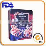 Cute Teddy Bear Rectangle Tin Box