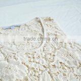 Hot Selling Racer Back Design Cotton Transparent Sleeveless Long Crochet Lace Tops thumbnail-4
