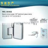 Orthogonal Camber 90 Degrees Double Sided Glass Door Clamp Brass Hinge thumbnail-5