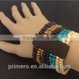 New Designer Bohemia Wood Boho Beads Bracelet Beaded Multilayer Stretch Bangles thumbnail-5