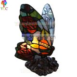 Butterfly accent tiffany lamp stained glass wholesale tiffany shade lamp