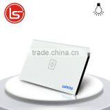 Wall Light Dimmer Touch Sensor Switches 1Gang1Way White Glass Panel+LED US/AU Standard Touch Switch Dimmer AC220V/110V thumbnail-1