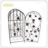 Fancy Unique Metal Wine Bottle Holder Decorative Wall Mounted Wine Rack thumbnail-3