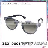 Fashionable neon color design dark gray uv protective lens pc material vintage sunglasses for wholesale