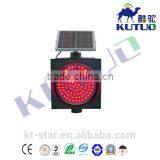 Wholesale 12 Volt Yellow Ball Red Slow Solar Energy Led Warning Flashing Traffic Light thumbnail-3