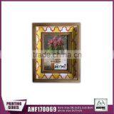 Stand/hang Beautiful Wooden Photo Frame With Pretty Pattern Sticker