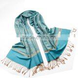 Fashion Reversible Colors Pashmina Scarves Wholesale Paisley Jaquard thumbnail-1