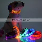 2016 A-bomb factory price Leopard print pet collar led/pet collar led