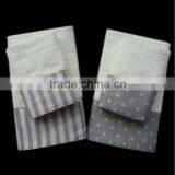 high quality both sides terry towel sets with linen fabric