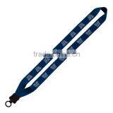 1" Cotton Lanyard With Plastic Clamshell & O-Ring