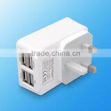 Multi-functional Travel Wall Four Usb Port Charger With One AC Output, UK/US/EU/AU Plug For Mobile thumbnail-3