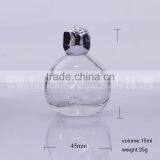 Oblate Clear Empty Glass Bottle 0.5oz for Perfume/Essentional Oil Packaging thumbnail-1