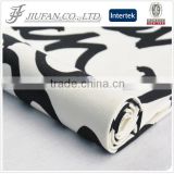 Jiufan textile polyester roma jersey fabric black and white printed fabric