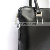 Special Design Men's Black First Layer Lambskin Leather Multifunctional Zipper Briefcase thumbnail-3