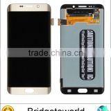 replacement LCD touch screen digitizer assembly spare parts for samsung galaxy s6 edge plus silver or gold