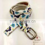 women's cotton canvas belt with print