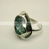 Aquamarine Raw Natural Gemstones Fashion Ring, 925 Solid Sterling Silver Adjustable Rings, Brazilian Aquamarine Rough Gemstones thumbnail-1