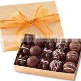 Luxury handmade customise chocolate/truffles cardboard packaging box supplier