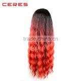 Body Wave Ombre Color Synthetic Full Lace Hair Wig thumbnail-6