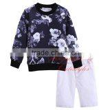Best Selling Cutestyles Boy Ink Painting Printing Clothing Set Sweatshirt And Pants Kids Suits O Neck Collar Tops CS90312-020L