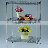 3 Tiers Chromed Metal Wire Shelving, Storage Rack thumbnail-6