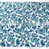 RTHCF-28 100% Export Quality Fabric Traditional Manufacturer Wooden Block Flowers Leaf Printed Cotton Beautiful Suppliers