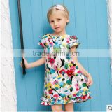 Wholesale 2016 Girl Dresses short Sleeve Girls Boutique Dress Prettigirl Baby Clothing