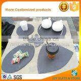 Hot Sale Square Shape Natural Slate Black Dinner Mat Wine Cup Pad thumbnail-2