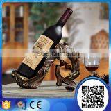 manufacturer supply customized resin imitated bronze liquor bottle holders