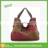 2015 High Quality Women Handbags Tote Women Clutch Female Patchwork Stitching Color Canvas Bags Women's Canvas Handbags Sale thumbnail-2
