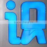 Thermoformed Acrylic LED Letter Sign Surface Illuminated Painted Sheet Metal Side