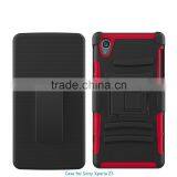 Low Price China Mobile Phone Holster Hybrid Protective Silicone Kickstand Cases for Sony Xperia z5 Phone Case Fast Shipping