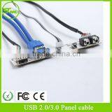 Double USB3.0 + AV + Switch + PCB13223 Audio Front I/O Panel w/ Cables for PC