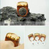 2016 New Trendy Products Forest Resin Handmade Secreted Wooden Rings thumbnail-2