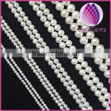 High quality 4/5/6/7mm white round sea shell pearl