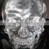 Natural Clear Transparent Quartz Crystal Alien Skull FengShui Crystal Healing Skull thumbnail-3