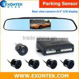 Factory Wholesale Rear View Reverse Parking Sensor, Rearview Mirror Reverse Parking System With 4.3 Inch Display and Camera