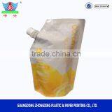 High Quality Aluminum Foil Water Pack Spout Bag / Custom Printed Stand up Pouch With Corner Spout thumbnail-2