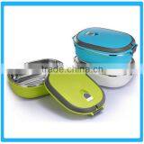 Hot Sale Two Layers Stainless Steel Lunch Box,1800ML Plastic Storage Containers