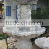 Hand-carved marble fountain
