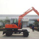 Hydraulic Mini Wheel Excavator With XINCAI Engine thumbnail-1