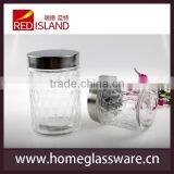 NICE PATTERN GLASS JAR TO STORAGE COCKIES & CANDY thumbnail-2