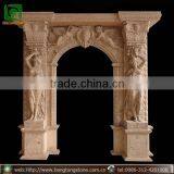 Decorative Natural Stone Arch Door Surround With Angel Design thumbnail-1