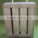 2016 Unfinished Wooden Wine Box Wine Glass Packing Box Wooden Wine Boxes for Sale thumbnail-1
