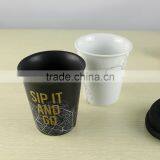 Anti Spill Double Wall Ceramic Travel Mug Double Wall Ceramic Mug thumbnail-4