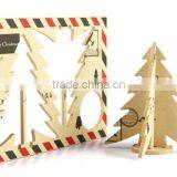 Green Wooden Diy Handmade Wooden Brief Three-Dimensional Christmas Tree Greeting Card New Year Gift New Arrival thumbnail-1
