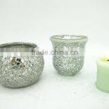 Professional Silver Mosaic Crackle Glass Heart Mirror thumbnail-4