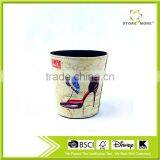 Beautiful High Heels Print Waste Bin Faux Leather Standing Trash Can thumbnail-1