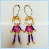 Wholesale Good Quality Handmade Beautiful Couples Sexy Girl and Boy Metal Pendant Key Chains thumbnail-6